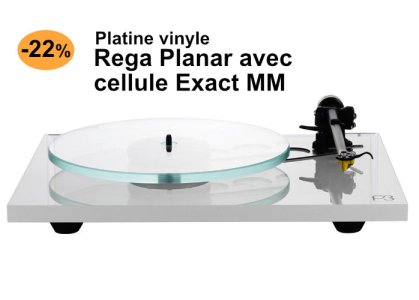 -22 % sur la platine vinyle audiophile Rega Planar 3 équipée de sa cellule Exact MM