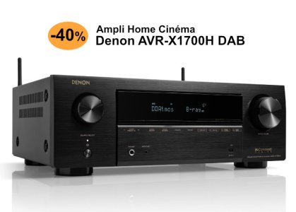 -40 % sur le Denon AVR-X1700H, ampli Home Cinéma 7.1 canaux Dolby Atmos