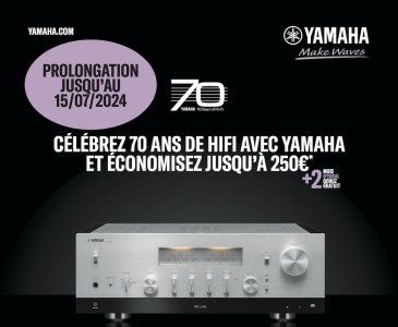 Yamaha rembourse jusqu'à 250 € sur l'achat d'un ampli-tuner Hifi