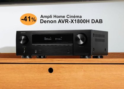 -41 % sur le Denon AVR-X1800H DAB, ampli-tuner-streamer Home Cinéma Atmos 7.2