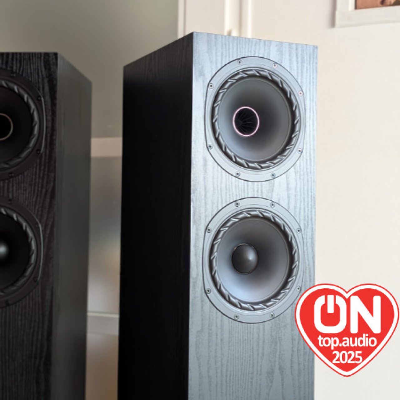 L'enceinte Hifi colonne Fyne Audio F501e sur le banc de mesure du forum d'ON-mag