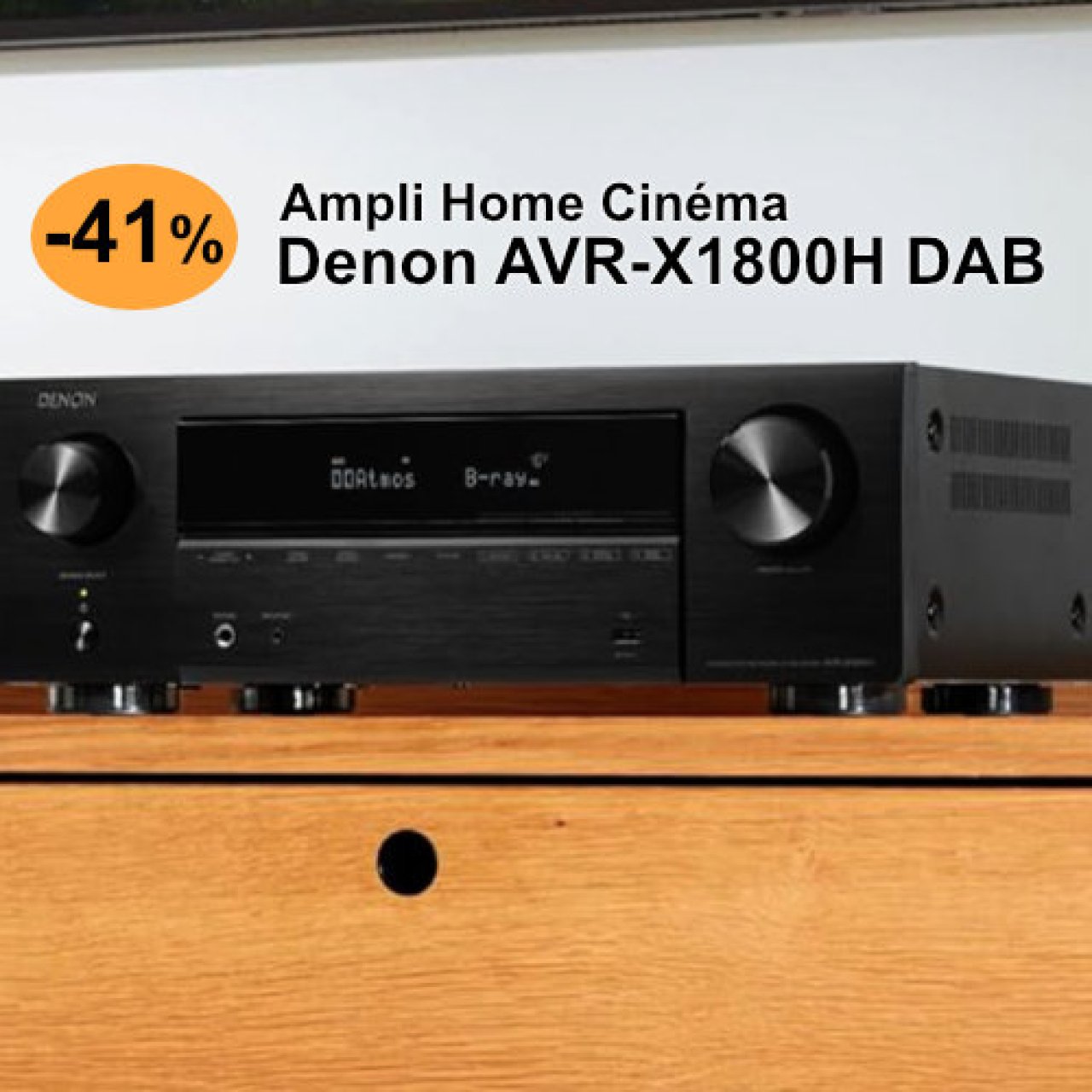 -41 % sur le Denon AVR-X1800H DAB, ampli-tuner-streamer Home Cinéma Atmos 7.2