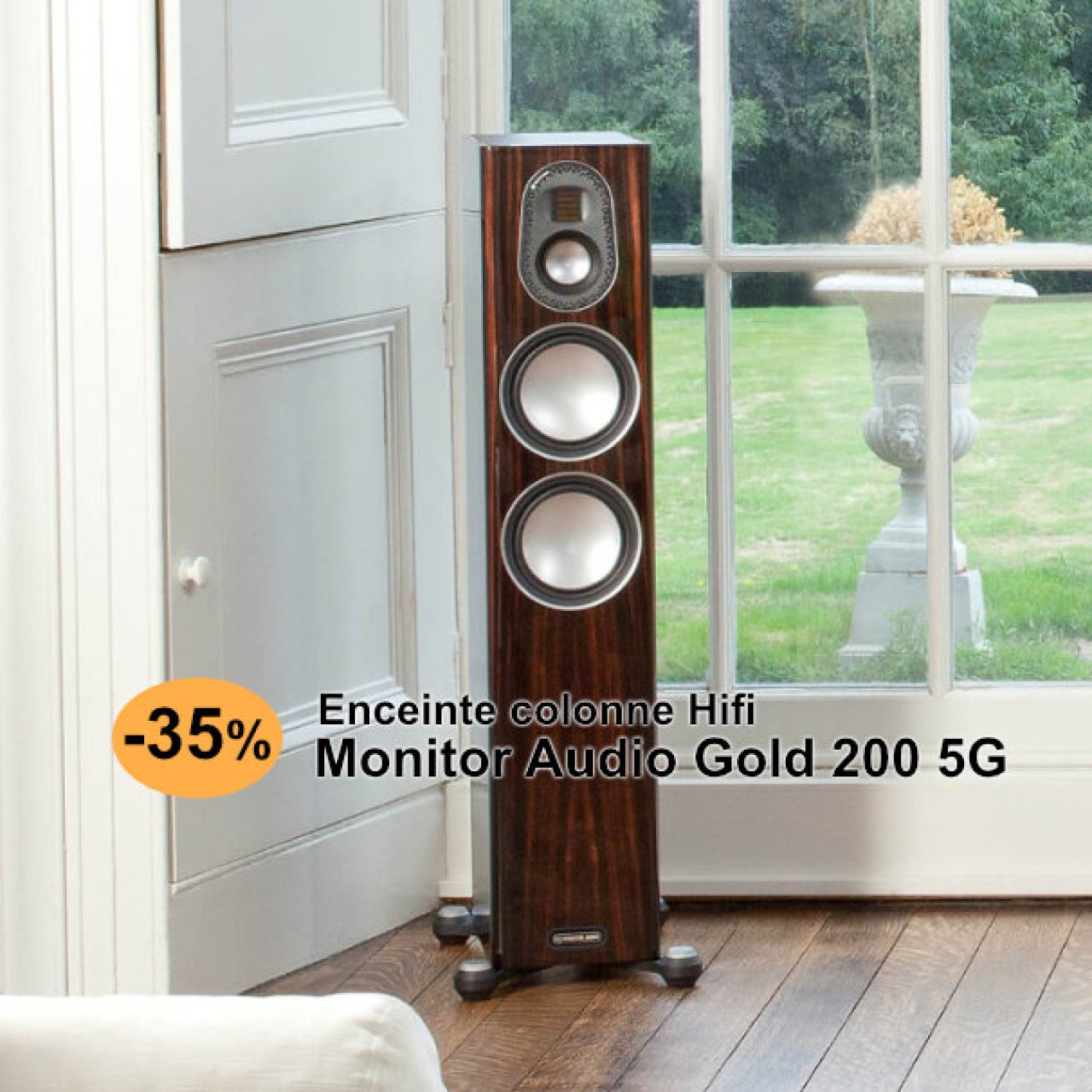 -35 % sur la Monitor Audio Gold 200 5G, enceinte Hifi colonne de conception très technique et soignée