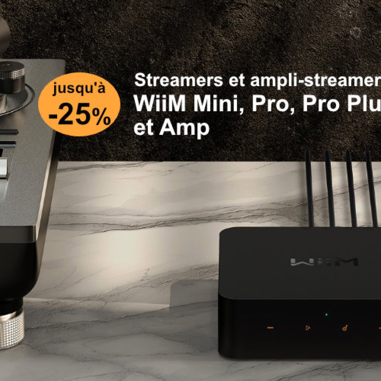 Jusqu'à -25 % sur les WiiM Mini, Pro, Pro Plus, Amp et Remote