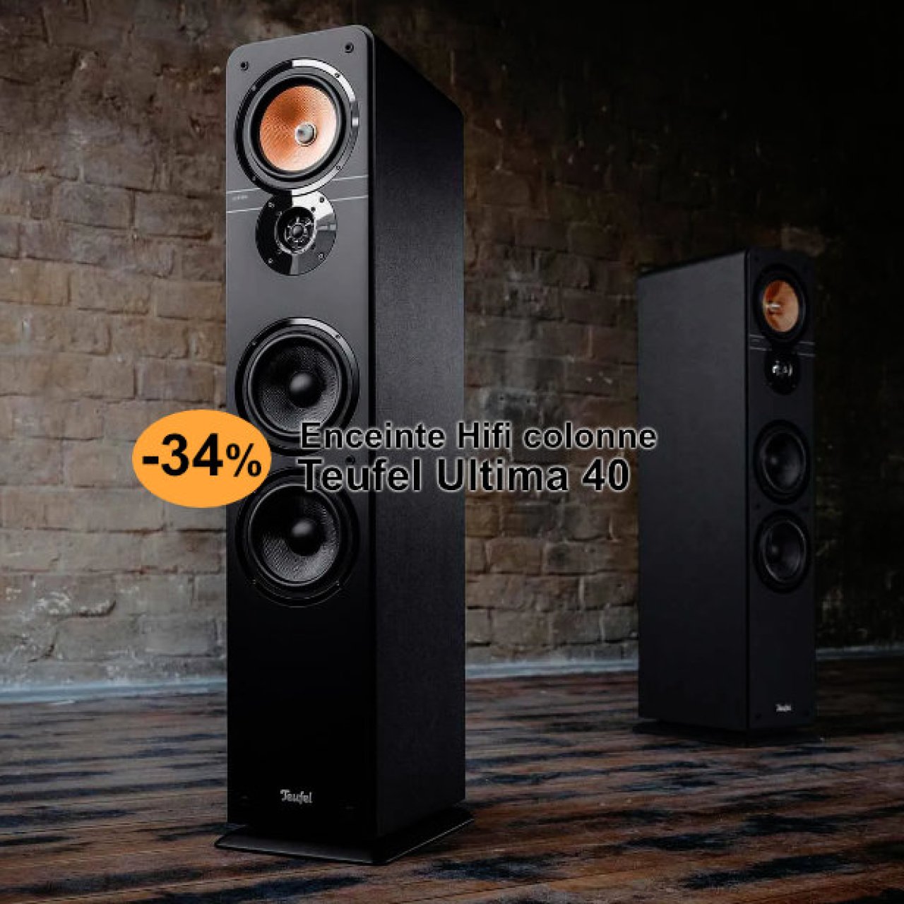 -34 % sur les Teufel Ultima 40, de bonnes et belles enceintes Hifi colonnes pas chères du tout