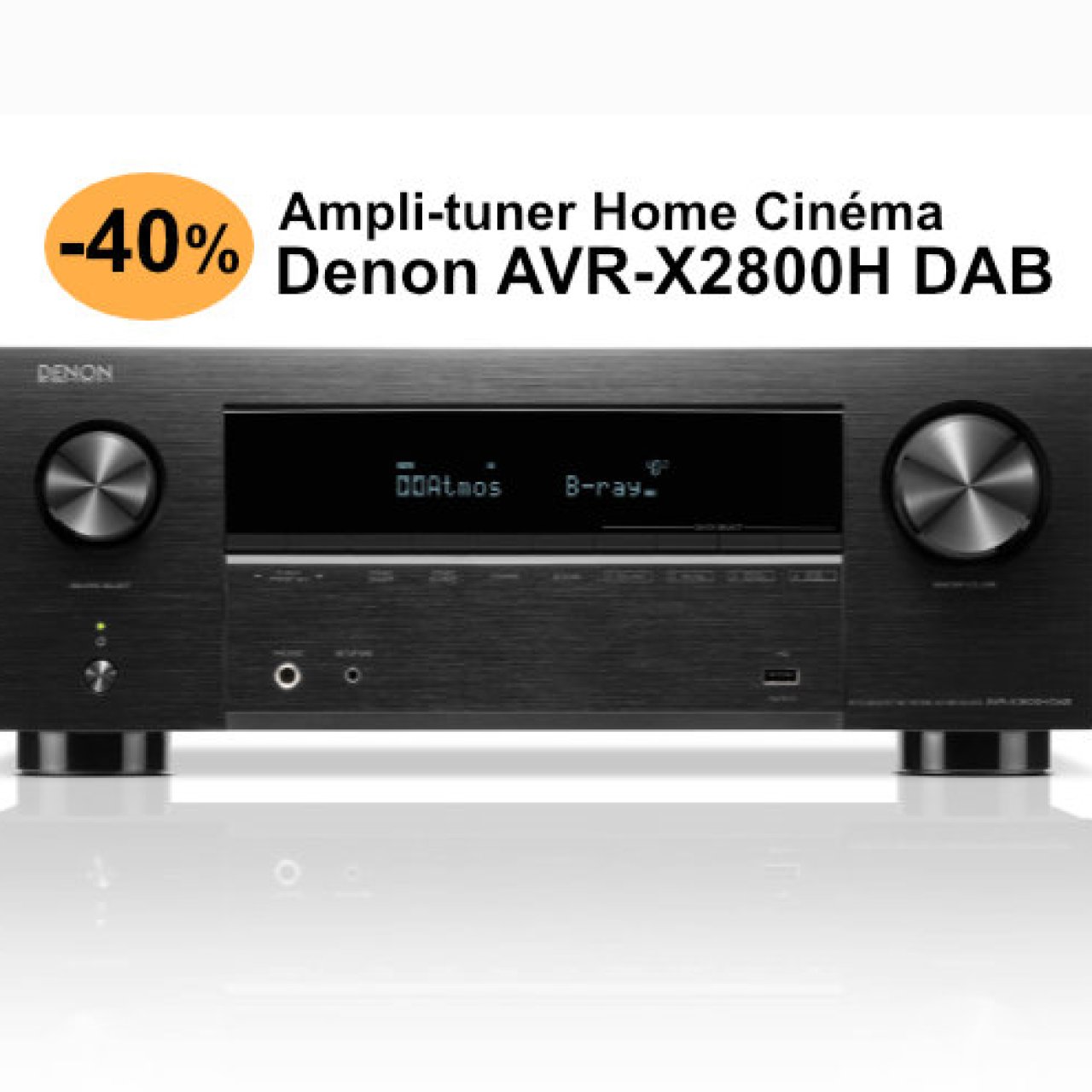 -40 % sur le Denon AVR-X2800H un ampli-tuner-streamer Home Cinéma, Atmos, complet et démocratique