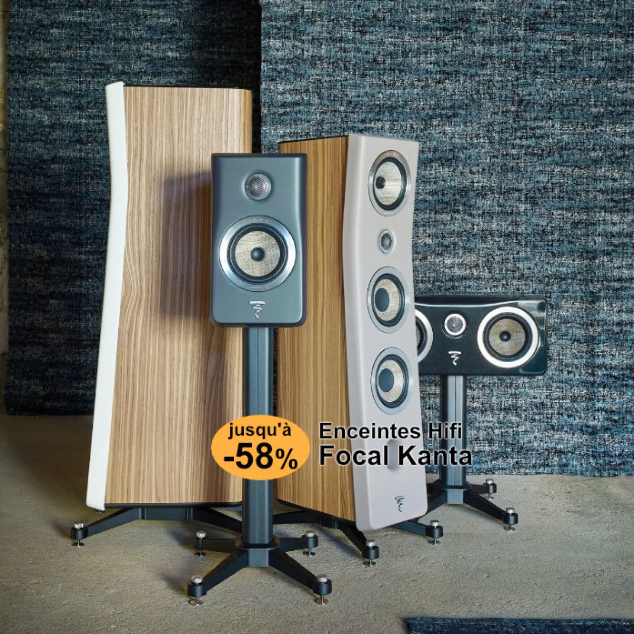 Des prix fous sur les Focal Kanta, très belles, très luxueuses, très performantes enceintes Hifi made in France