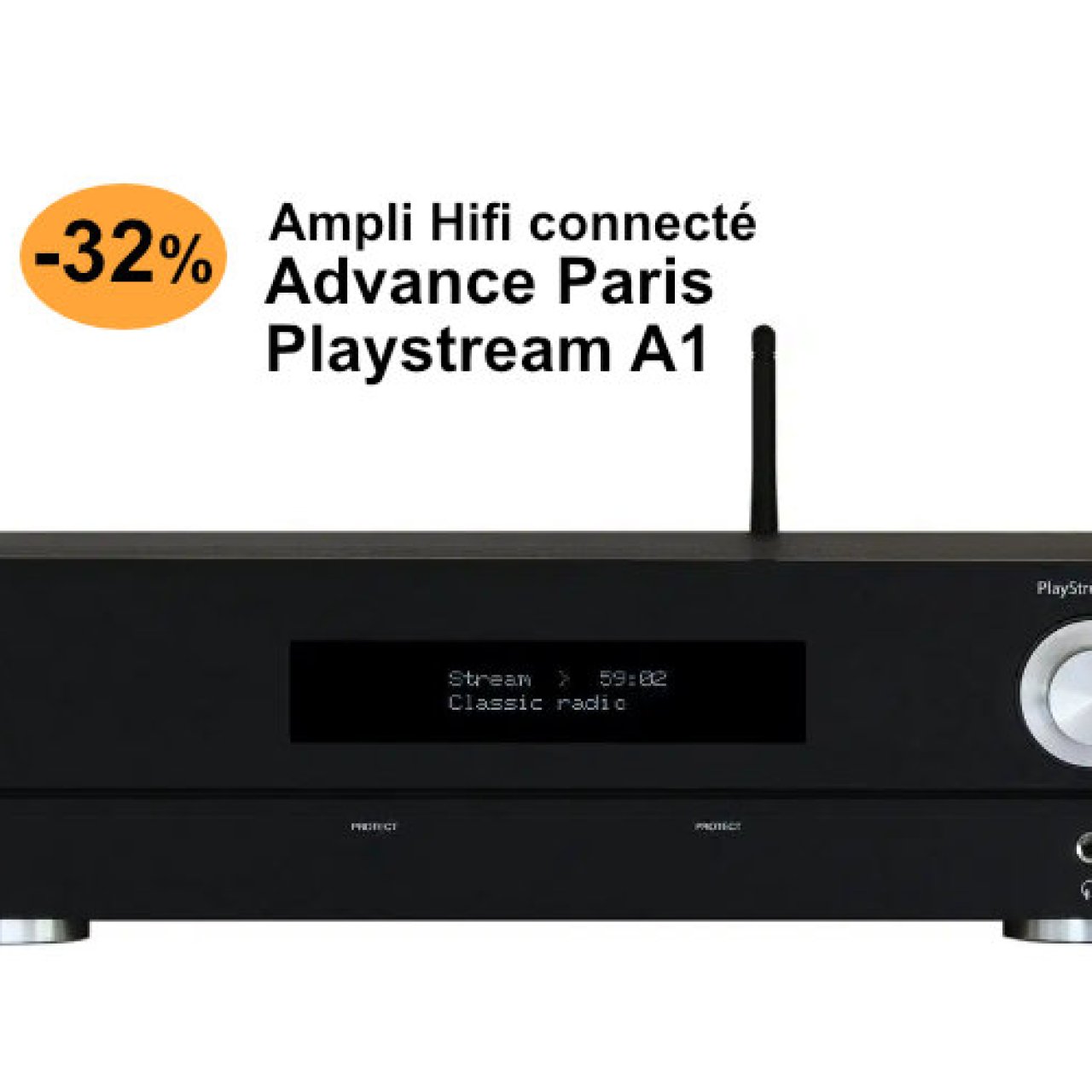 -32 % sur l'Advance Paris Playstream A1, ampli Hifi connecté avec HDMI