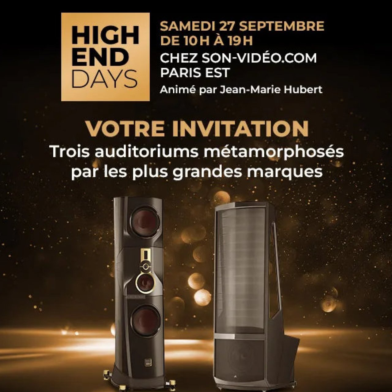 High End Days : le 27 septembre chez Son-Vidéo Paris Est
