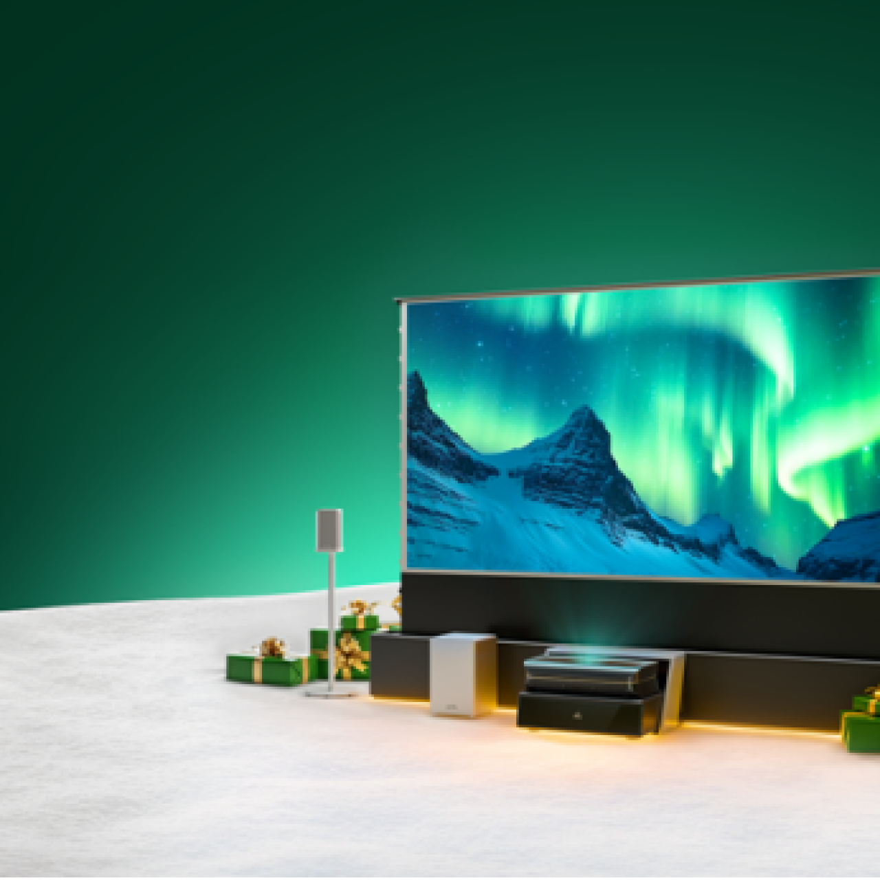 Awol, spécialiste des vidéoprojecteurs laser à ultra courte focale, fait des promos pour les fêtes de fin d'année