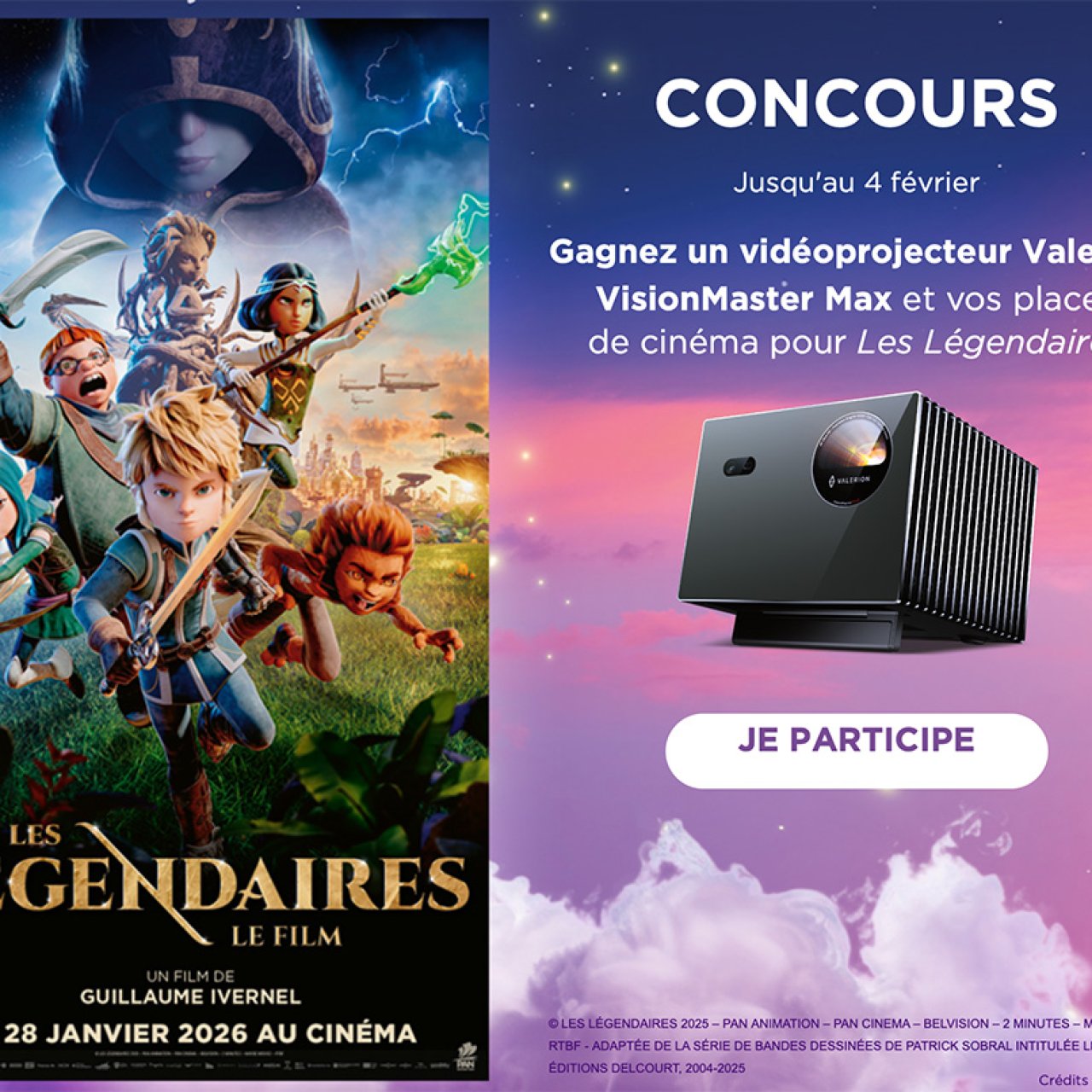 Son-Vidéo.com lance un concours pour gagner un vidéoprojecteur Valerion VisionMaster Max et des places de cinéma pour voir "Les Légendaires"