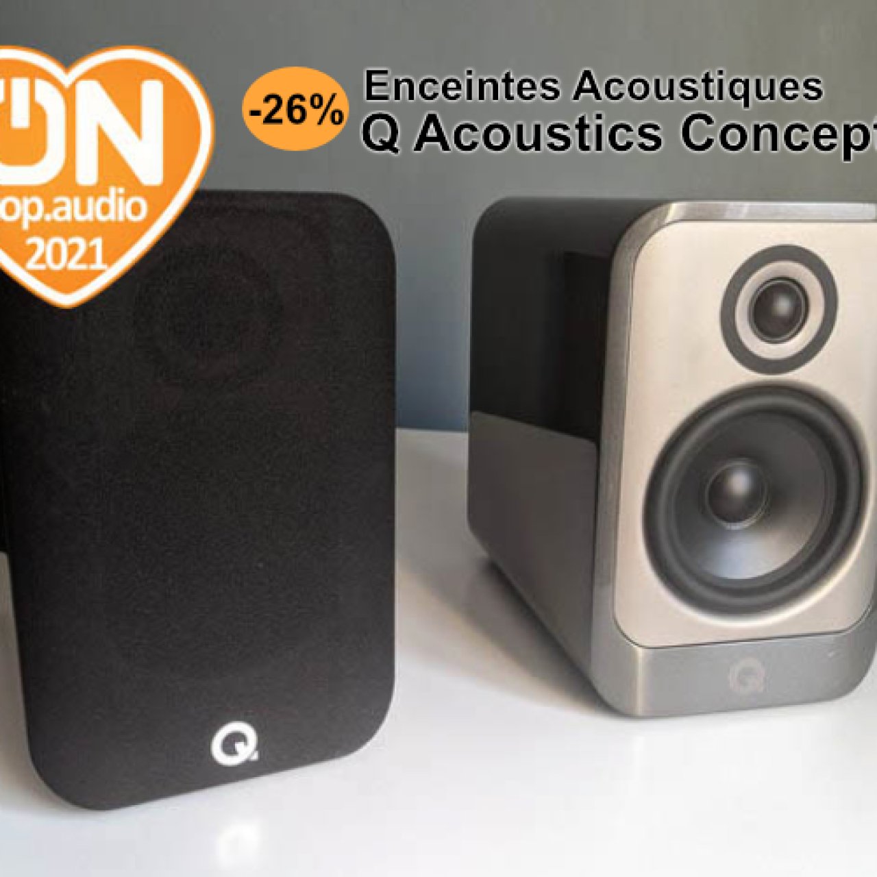 -26 % sur les Q Acoustics Concept 30 : des enceintes Hifi compactes de référence couronnées d'un Gold ON-topaudio Award