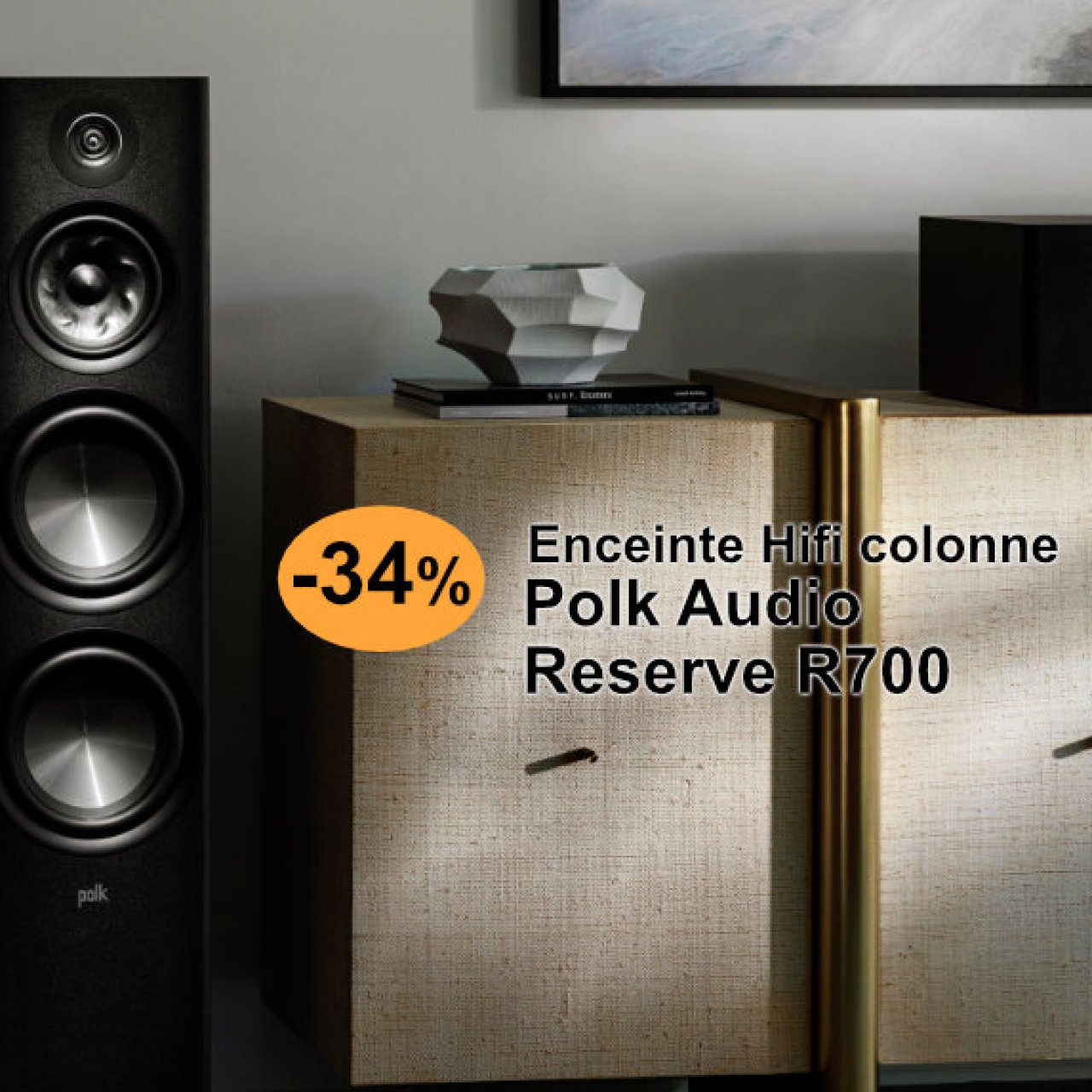 -34 % sur La Polk Audio Reserve R700 : une grande enceinte Hifi colonne, pas avare en grave et aux performances bien maitrisées